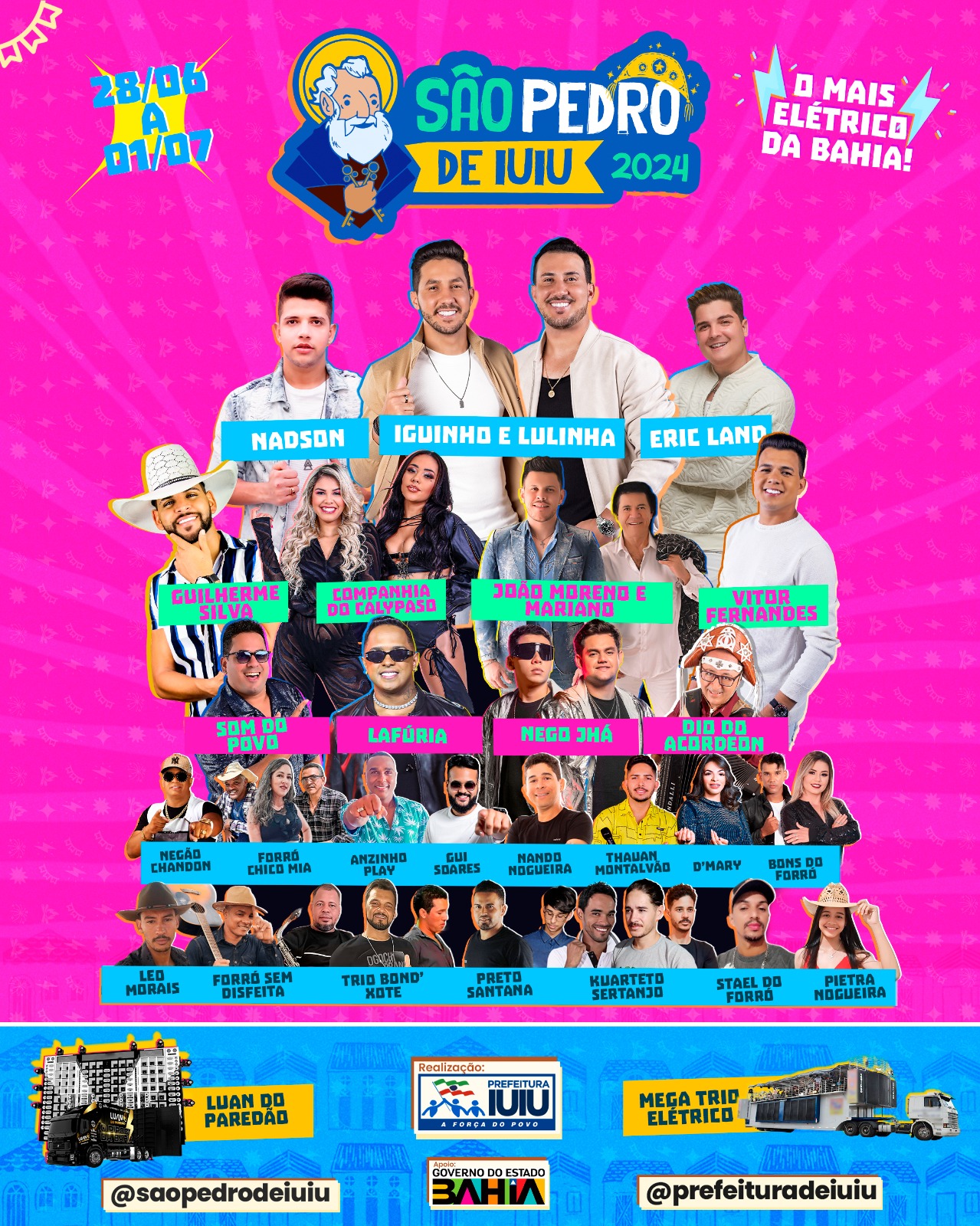 CONFIRA A PROGRAMAÇÃO COMPLETA DO SÃO PEDRO DE IUIU 2024